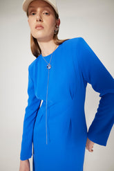 FITTED WAIST MIDI DRESS